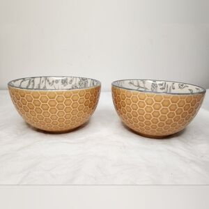 HoneyComb Bee Dessert Bowl Set